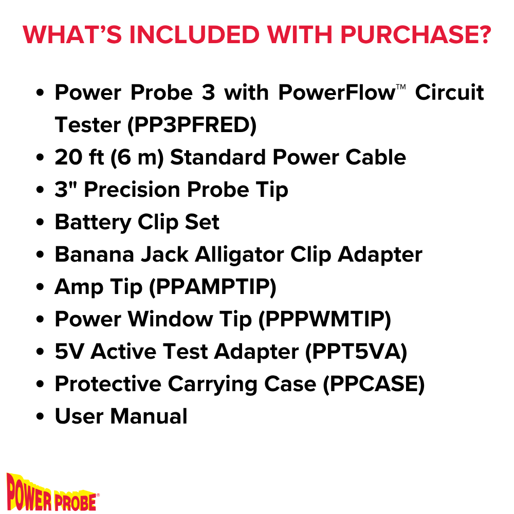 Power Probe 3 PowerFlow™ Circuit Tester with Tips and Case