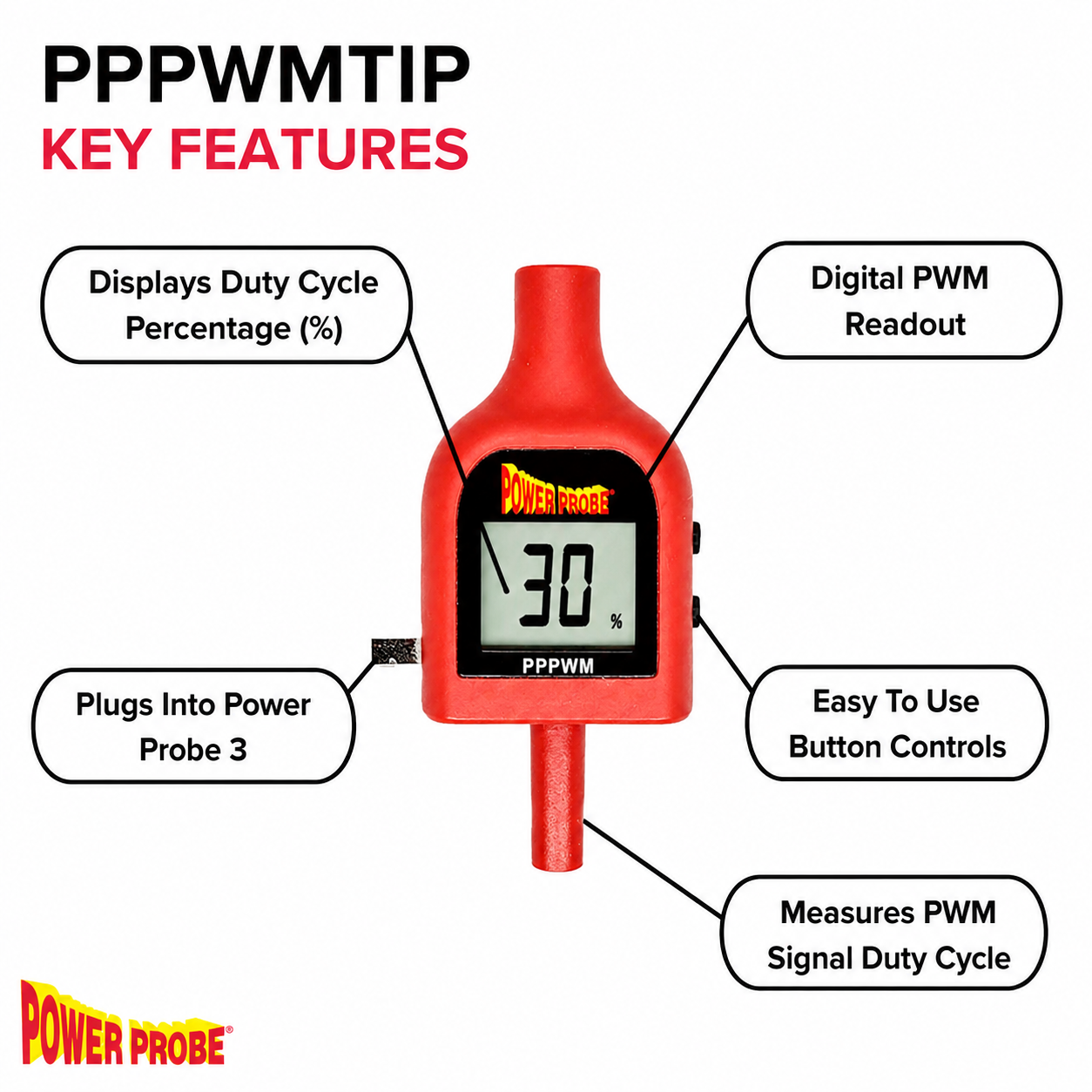 Power Probe 3EZ Circuit Tester Bundle with AMP & PWM Tips