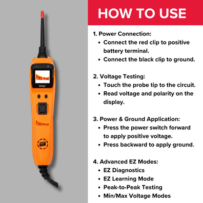 Power Probe 3EZ Circuit Tester Bundle with AMP & PWM Tips