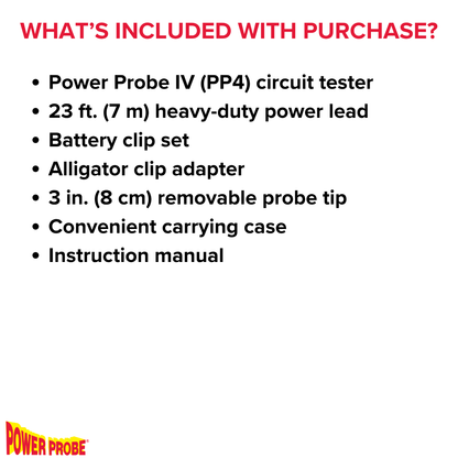 Power Probe PP401AS Car Automotive Diagnostic Test Tool, Digital Volt Meter, AC/DC Current Resistance, Circuit Tester