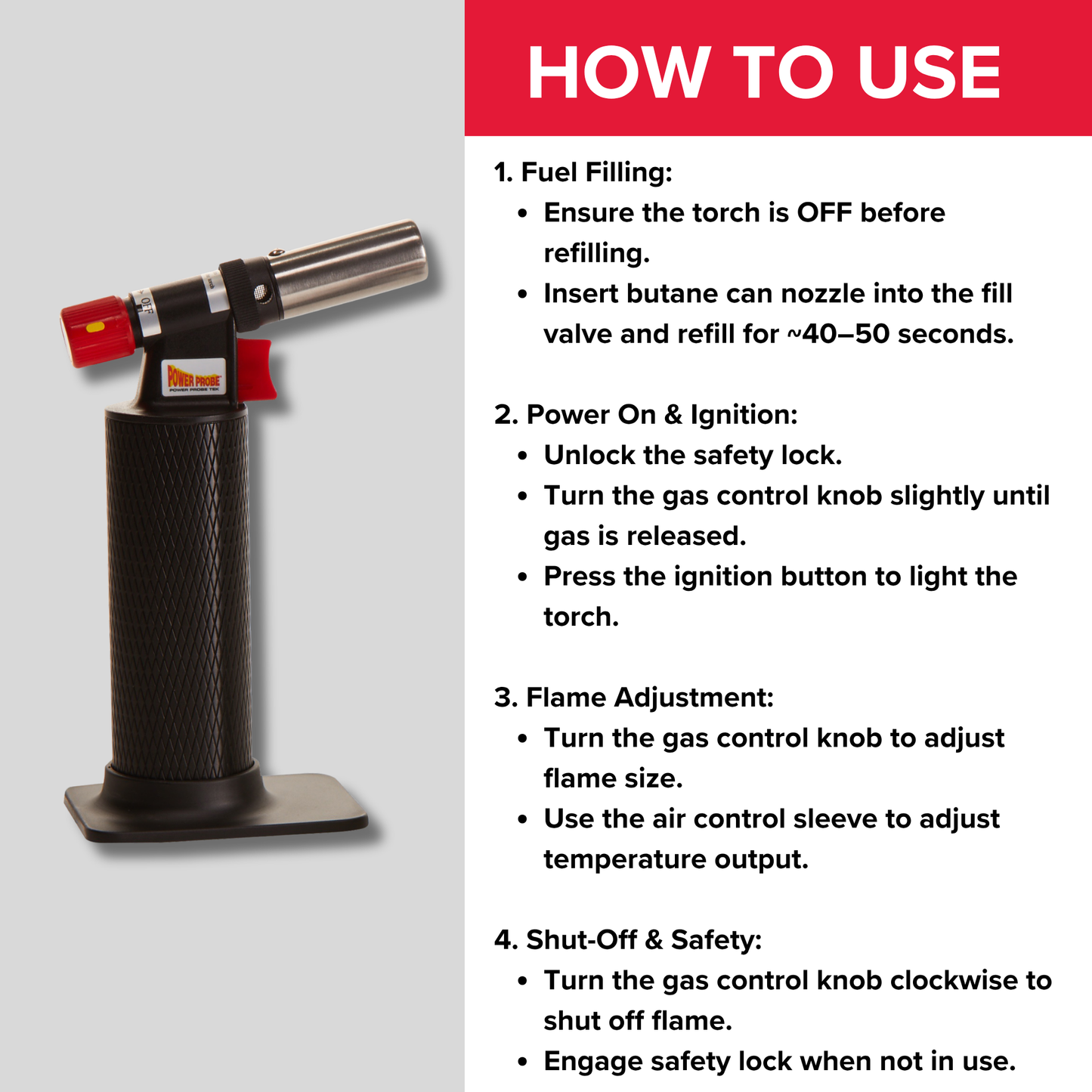Power Probe PPBT Butane Torch for Soldering