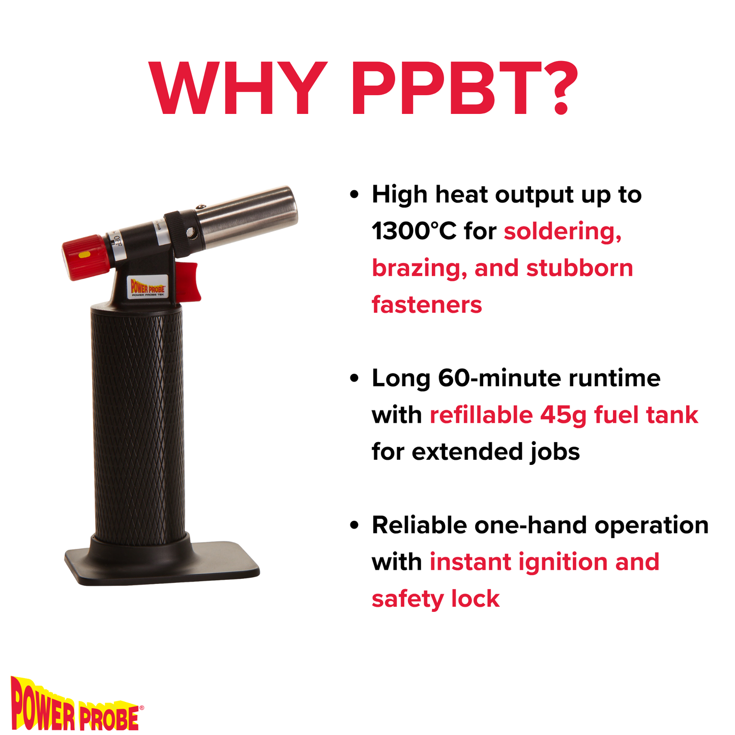 Power Probe PPBT Butane Torch for Soldering