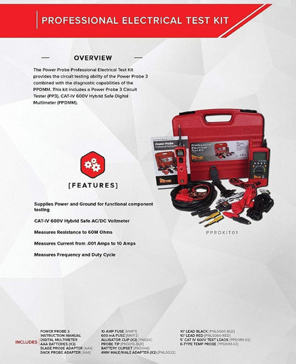 Power Probe III Electrical Kit with Modular LED Work Light Bundle