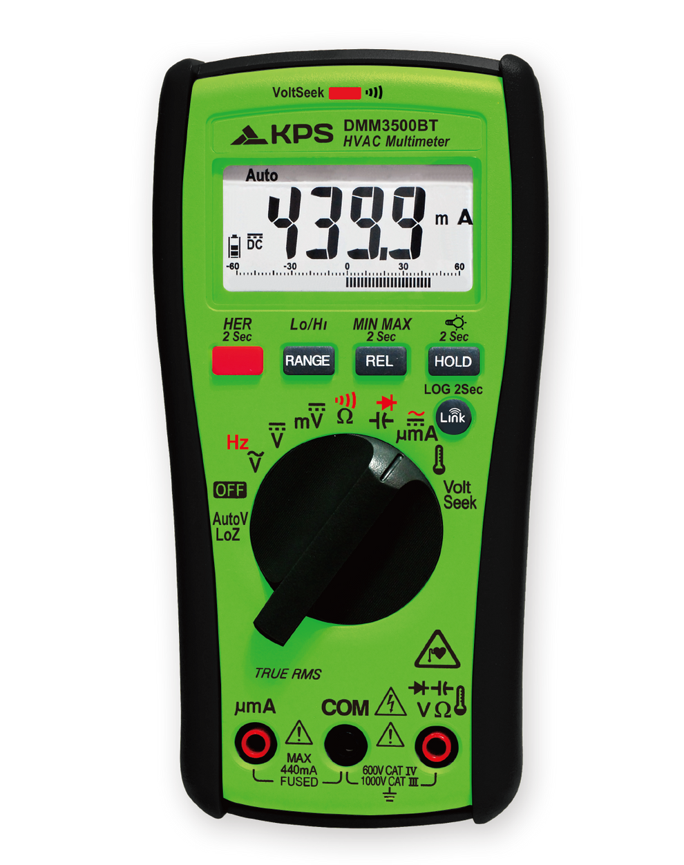 KPS DMM3500BT TRMS Digital Multimeter for HVAC Applications Power Probe