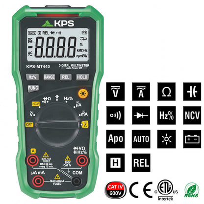 KPS MT440 Automatic Digital Multimeter for AC/DC Voltage and Current